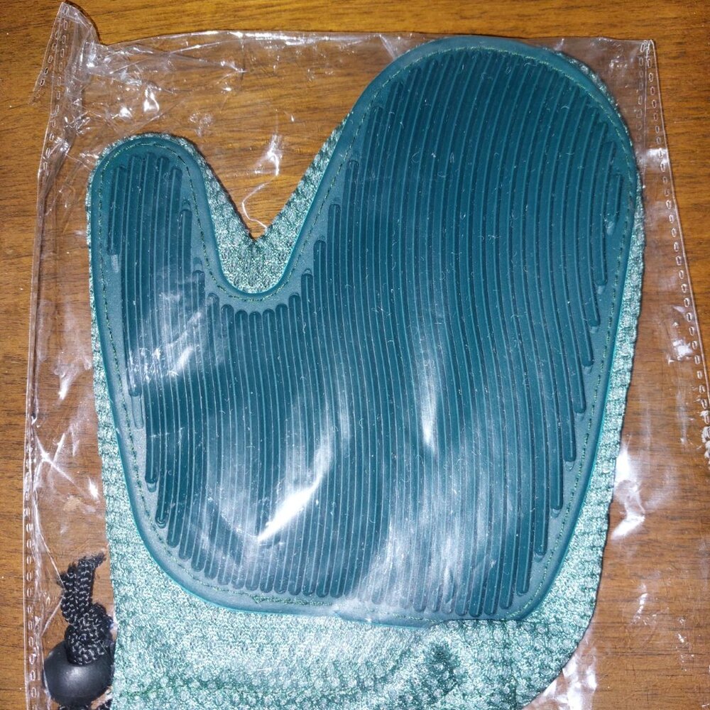 Blue Pet Grooming Glove - Silicone Double Sides Pet Floating Brush